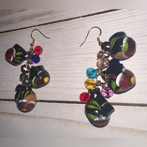 Colorful Beaded Dangle Earrings